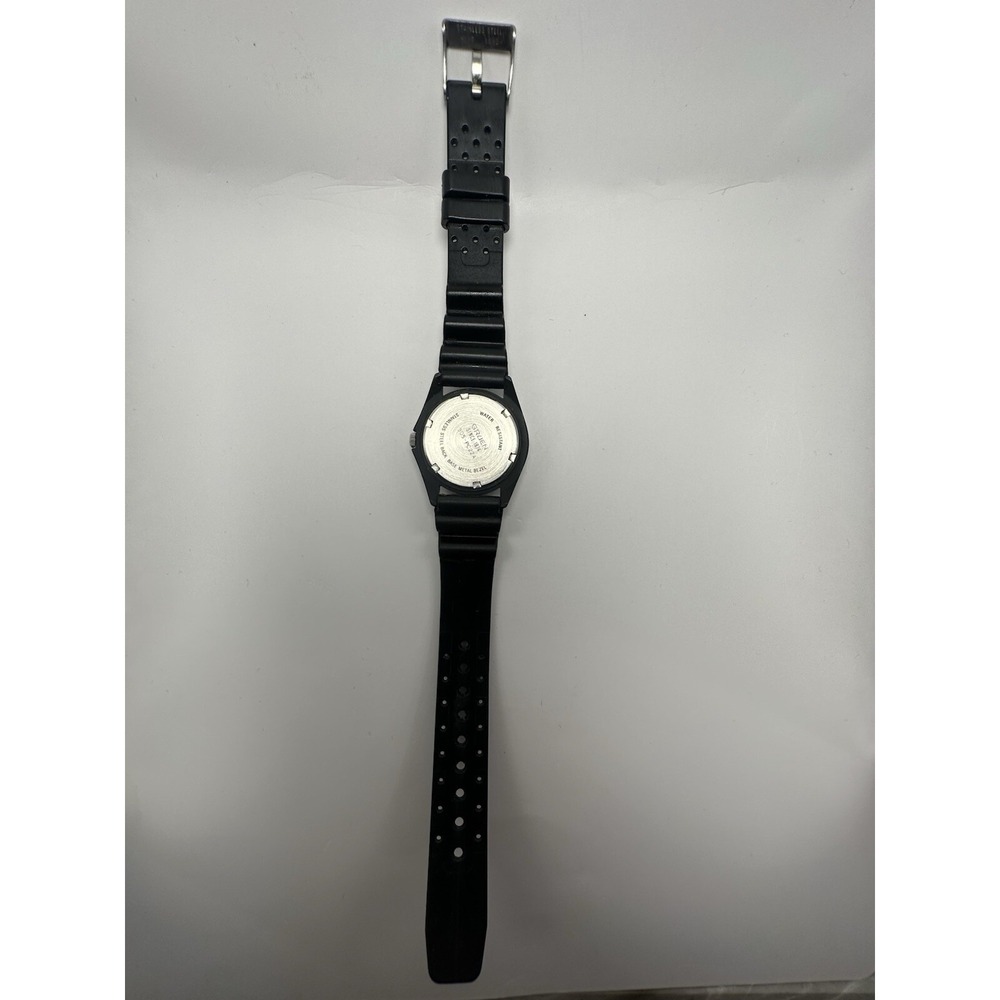 Gruen GR4684 Green Dial New Battery 34MM 8.25" Black Rubber Band Rare Diver C42 - Picture 7 of 12